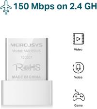 TP-LINK Mercusys MW150US 150 Mbps Nano Kablosuz USB Adaptör